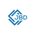 JBD letter logo design on white background. JBD creative circle letter logo concep er design Royalty Free Stock Photo