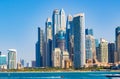 JBR Beach and Dubai Marina skyline UAE Royalty Free Stock Photo