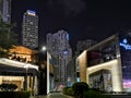 JBR, Jumeirah Beach Resort at night, a new tourist attraction and residential skyscrapers area in Dubai Royalty Free Stock Photo