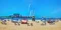 JBR Marina beach in front of Ain Dubai Ferris Wheel, Dubai, UAE
