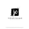 JC initial square logo template vector. A logo design for company and identity business