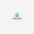 JC shield initial letter logo blue modern Royalty Free Stock Photo