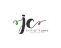 JC Signature initial logo template vector. Initial signature logo template. Initial letter logo template for logo identity and