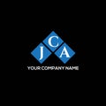 JCA letter logo design on BLACK background. JCA creative initials letter logo concept. JCA letter design Royalty Free Stock Photo