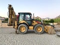 JCB Digger on beach Royalty Free Stock Photo