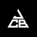 JCB triangle letter logo design with triangle shape. JCB triangle logo design monogram. JCB triangle vector logo template with red Royalty Free Stock Photo