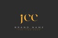 JCC abstract letter logo design Royalty Free Stock Photo