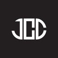 JCC letter logo design on black background. JCC creative initials letter logo concept. JCC letter design Royalty Free Stock Photo