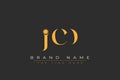 JCD abstract letter logo design Royalty Free Stock Photo
