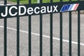 JCDecaux logo on a fence Royalty Free Stock Photo