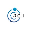 JCI letter technology logo design on white background. JCI creative initials letter IT logo concept. JCI letter design Royalty Free Stock Photo