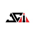 JCI triangle letter logo design with triangle shape. JCI triangle logo design monogram. JCI triangle vector logo template with red Royalty Free Stock Photo