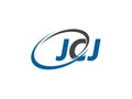 JCJ letter creative modern elegant swoosh logo design Royalty Free Stock Photo