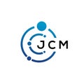 JCM letter technology logo design on white background. JCM creative initials letter IT logo concept. JCM letter design Royalty Free Stock Photo