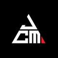 JCM triangle letter logo design with triangle shape. JCM triangle logo design monogram. JCM triangle vector logo template with red Royalty Free Stock Photo
