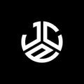 JCP letter logo design on black background. JCP creative initials letter logo concept. JCP letter design Royalty Free Stock Photo