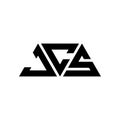JCS triangle letter logo design with triangle shape. JCS triangle logo design monogram. JCS triangle vector logo template with red Royalty Free Stock Photo