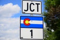 JCT with Colorado state highway 1 Royalty Free Stock Photo