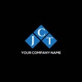 JCT letter logo design on BLACK background. JCT creative initials letter logo concept. JCT letter design Royalty Free Stock Photo