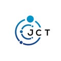 JCT letter technology logo design on white background. JCT creative initials letter IT logo concept. JCT letter design Royalty Free Stock Photo