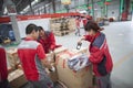 JD.com staff sorting packages Royalty Free Stock Photo