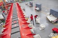 JD.com staff sorting packages Royalty Free Stock Photo