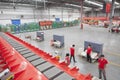 JD.com staff sorting packages Royalty Free Stock Photo
