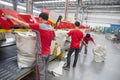JD.com staff sorting packages Royalty Free Stock Photo