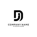 JD or DJ initial letter logo design template Royalty Free Stock Photo