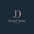 JD logo elegance golden navy luxury