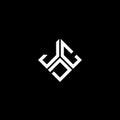 JDC letter logo design on black background. JDC creative initials letter logo concept. JDC letter design Royalty Free Stock Photo