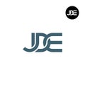 JDE Logo Letter Monogram Design Royalty Free Stock Photo