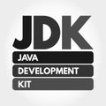 JDK - Java Development Kit acronym, technology concept background