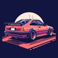 Jdm classic toyota corolla ae86 hachiroku Royalty Free Stock Photo