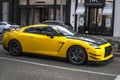 Yellow Nissan GT-R R35 Skyline Royalty Free Stock Photo