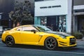 Yellow Nissan GT-R R35 Skyline Royalty Free Stock Photo