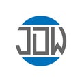 JDW letter logo design on white background. JDW creative initials circle logo concept. JDW letter design Royalty Free Stock Photo