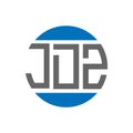 JDZ letter logo design on white background. JDZ creative initials circle logo concept. JDZ letter design Royalty Free Stock Photo
