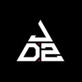 JDZ triangle letter logo design with triangle shape. JDZ triangle logo design monogram. JDZ triangle vector logo template with red Royalty Free Stock Photo