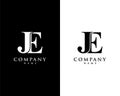 Je, ej initial company name logo template vector