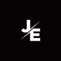 JE Logo Letter Monogram Slash with Modern logo designs template