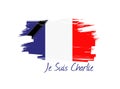 je suis charlie french flag illustration design