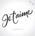 JE TAIME hand lettering (vector)