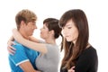 Jealousy girl. Royalty Free Stock Photo