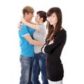 Jealousy girl. Royalty Free Stock Photo