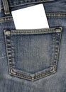 Jean back pocket and empty card