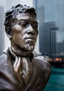 Jean Baptiste Pointe DuSable - sculpture Royalty Free Stock Photo