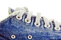 Jean canvas shoes Royalty Free Stock Photo