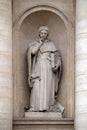 Jean Gerson statue on the facade of the Saint Ursule chapel of the Sorbonne in Paris Royalty Free Stock Photo