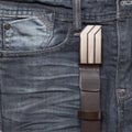 Jean and leather belt Royalty Free Stock Photo